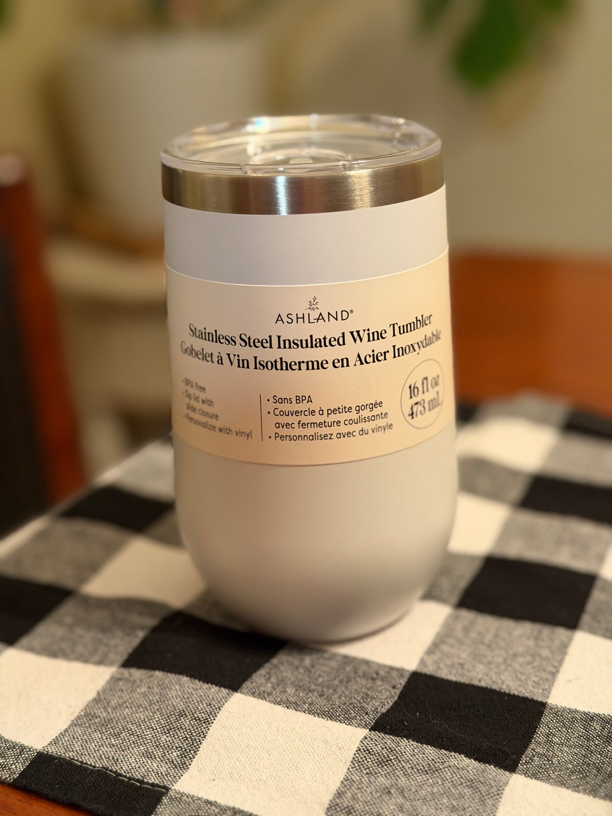 16oz Stainless Steel Wine Tumbler