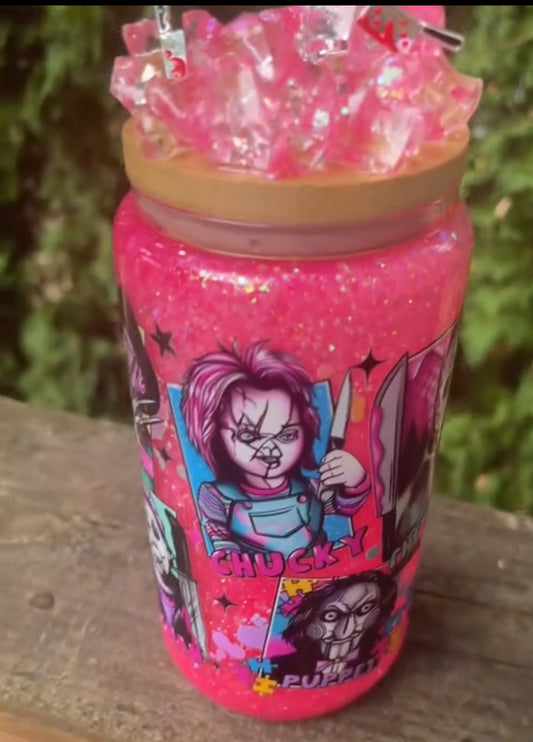 Premade 16oz Glass - Snowglobe