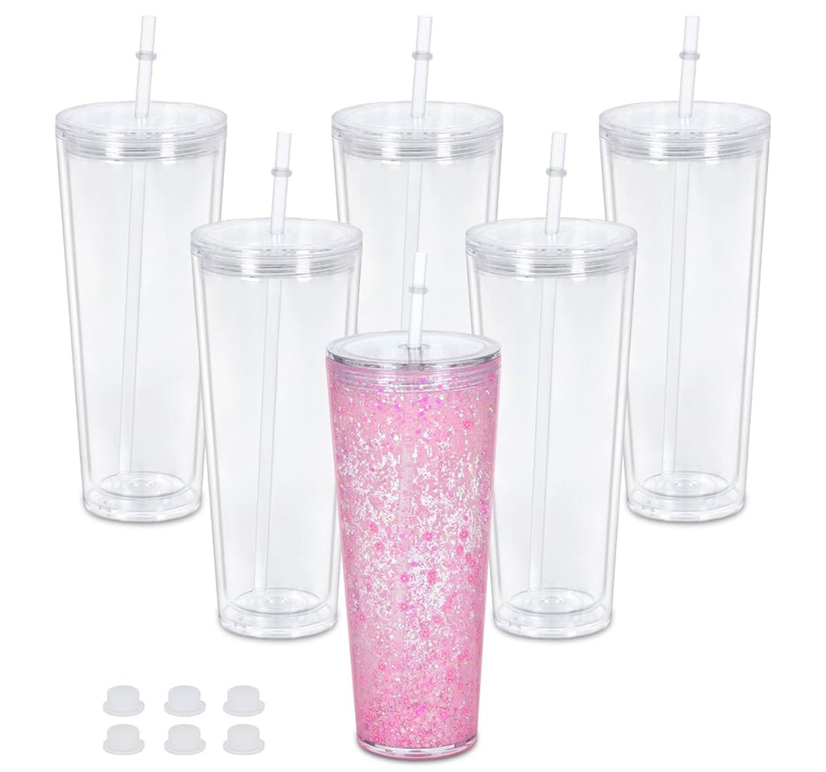 24oz Acrylic Snow-globe Tumbler