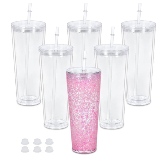 24oz Acrylic Snow-globe Tumbler